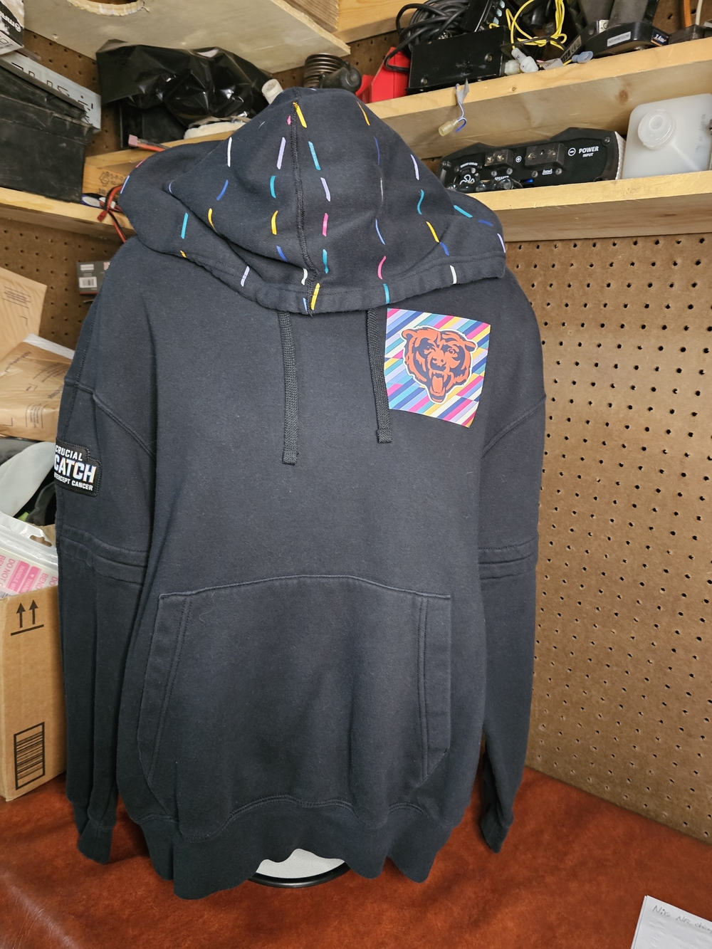 Nike Chicago Bears 2023 NFL Crucial Catch Club Pullover Hoodie XSMALL